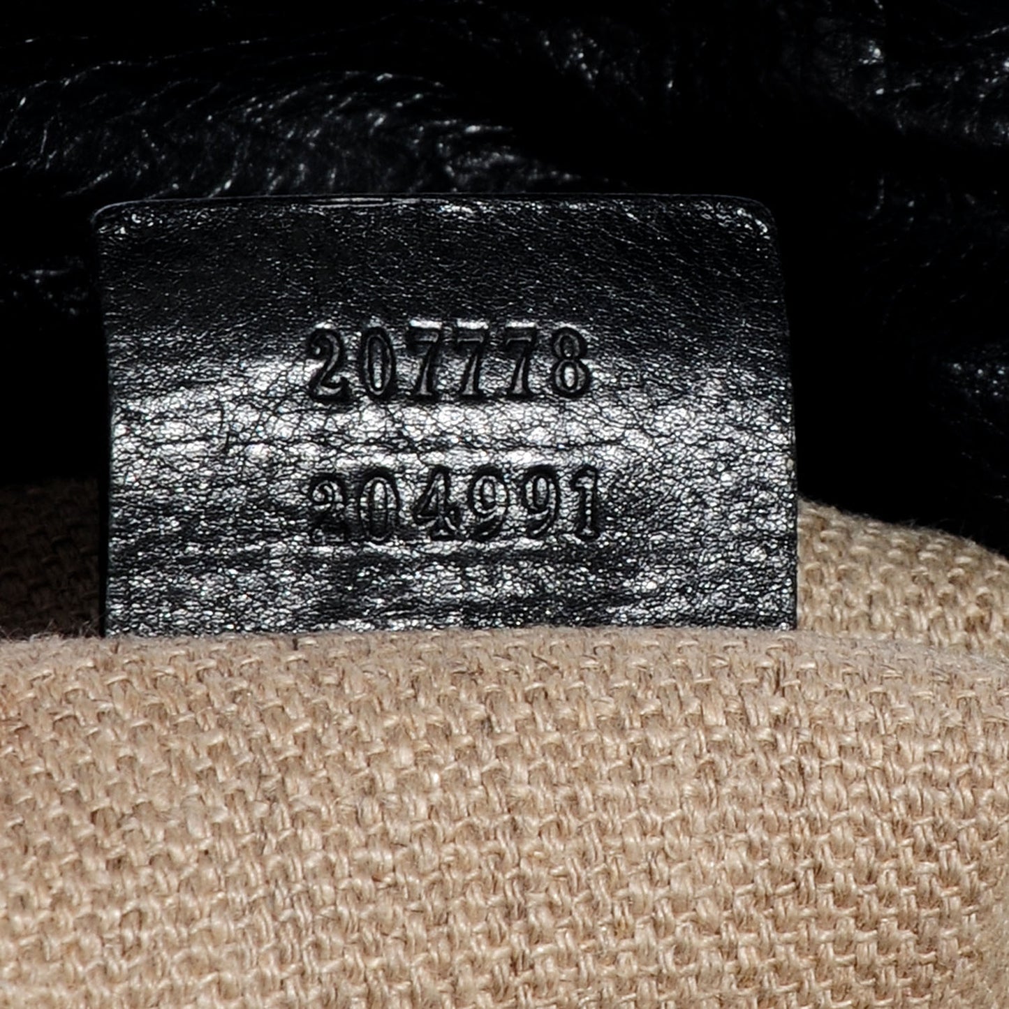 Leather Embroidered Large Hysteria Tote Black