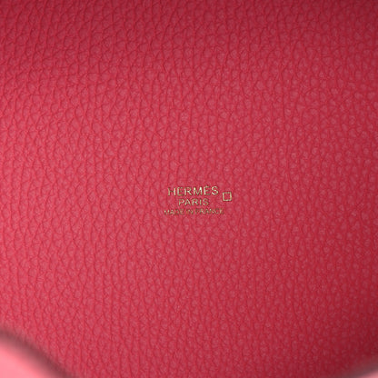 Hermes Taurillon Clemence Matte Alligator Picotin Lock Touch 18 PM Rose Azalee 6 of 9