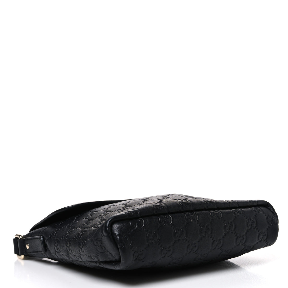 Gucci Guccissima Small Flap Messenger Bag Black 4 of 10