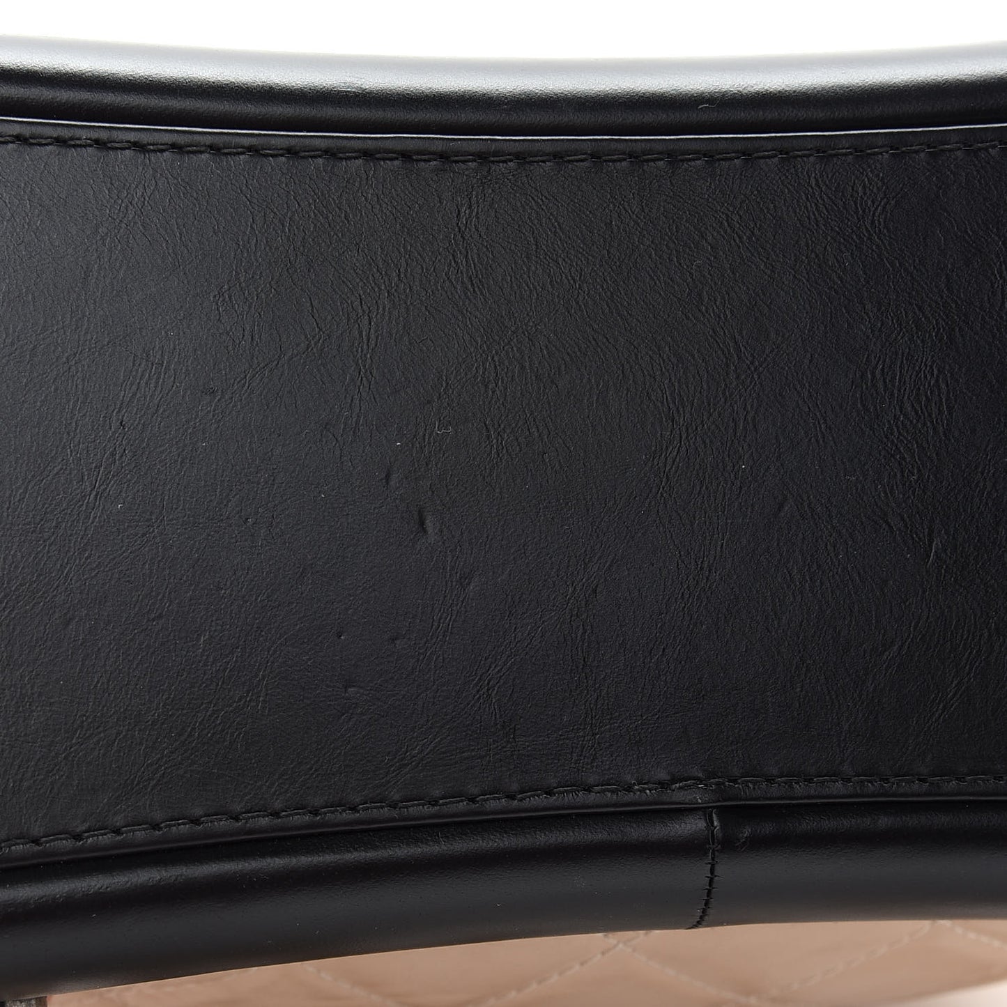 Aged Calfskin Quilted Small Gabrielle Backpack Beige Black