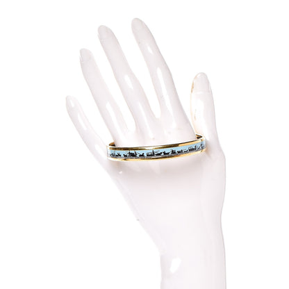Hermes Enamel Printed Narrow Les Ponts De Paris Bracelet 65 2 of 5