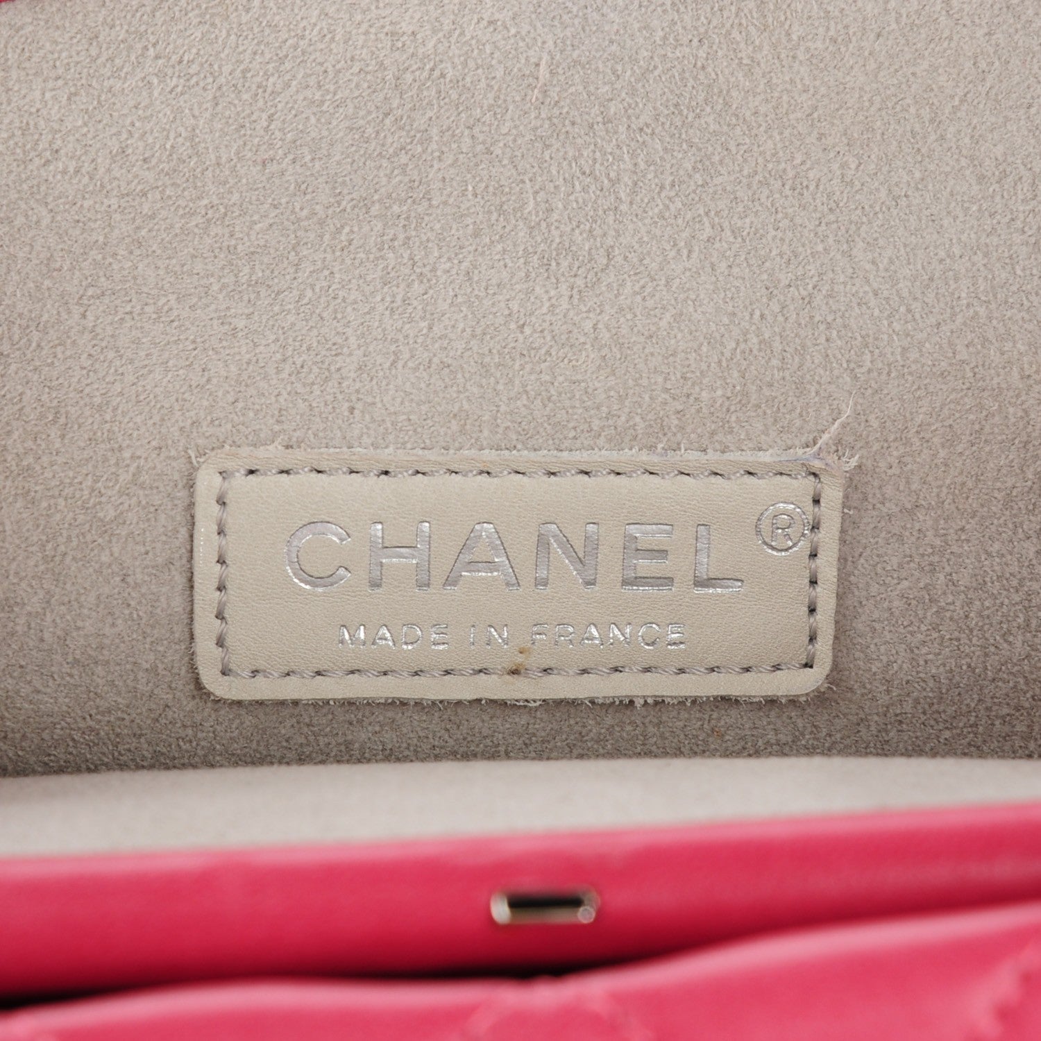 Chanel Lambskin Quilted Clutch Dark Pink 7 of 8