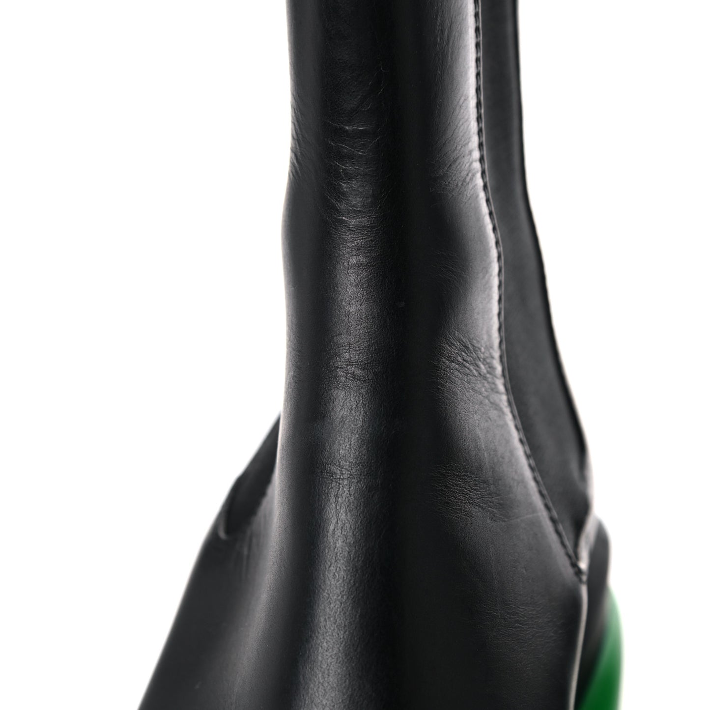 Calfskin The Flash Chelsea Boots 39 Black Grass