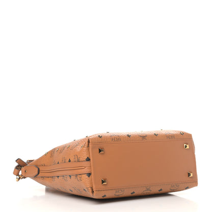 MCM Visetos Studded Hobo Cognac 3 of 4