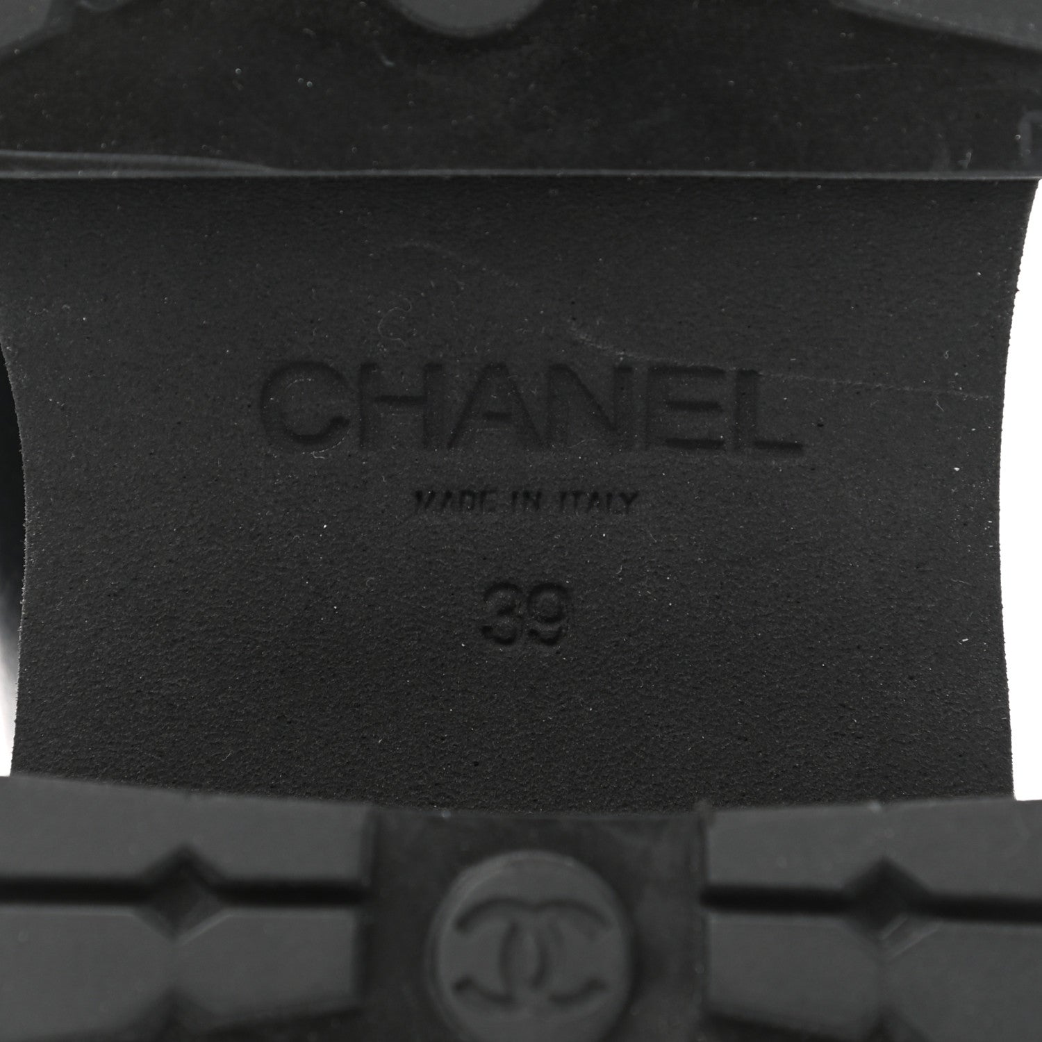 Chanel Crumpled Calfskin Patent Cap Toe Short Boots 39 Black 7 of 8