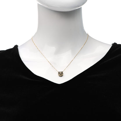 Gucci 18K Yellow Gold Diamond Onyx Le Marche Des Merveilles Feline Pendant Necklace 2 of 6