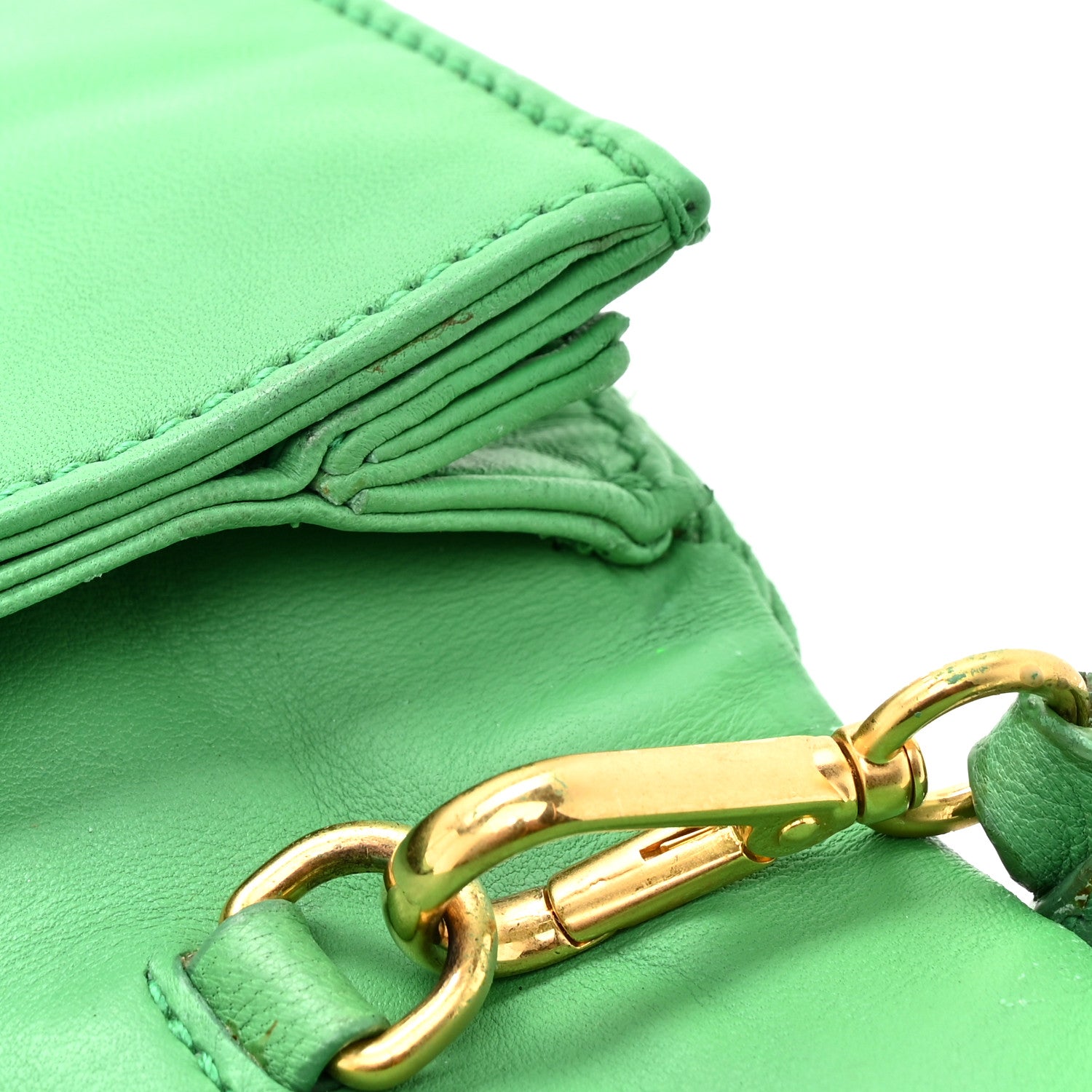 Miu Miu Nappa Matelasse Clutch Menta 12 of 14