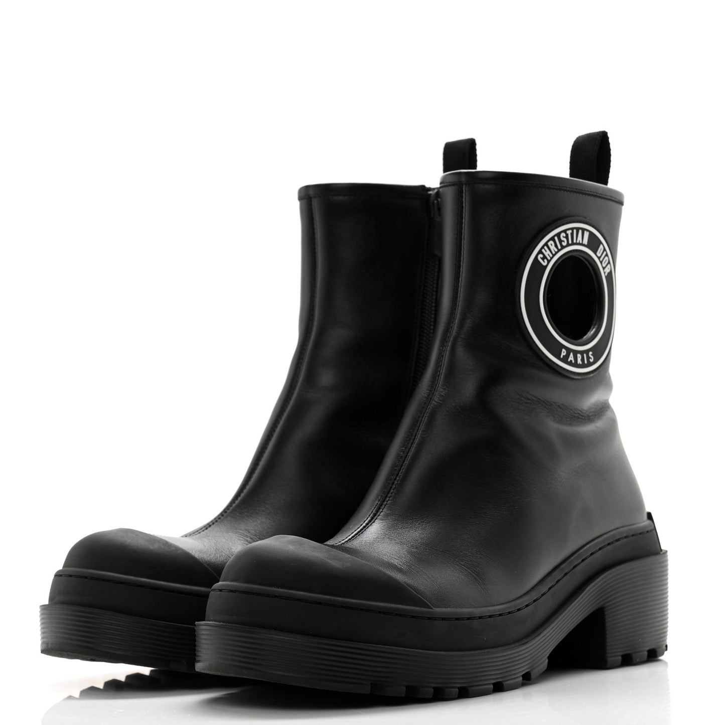 Nappa Symbol Ankle Boots 35.5 Black