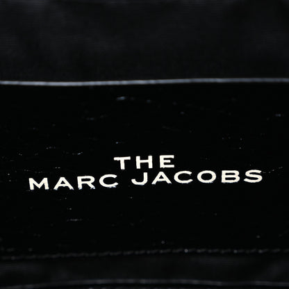 Marc Jacobs Shiny Calfskin Faux Shearling Mini The Traveler Tote Bag Black 6 of 10