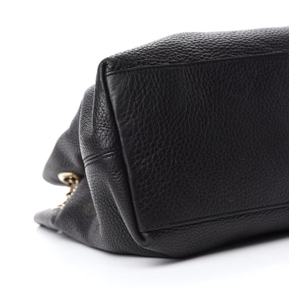 Gucci Pebbled Calfskin Medium Soho Chain Shoulder Bag Black 6 of 14
