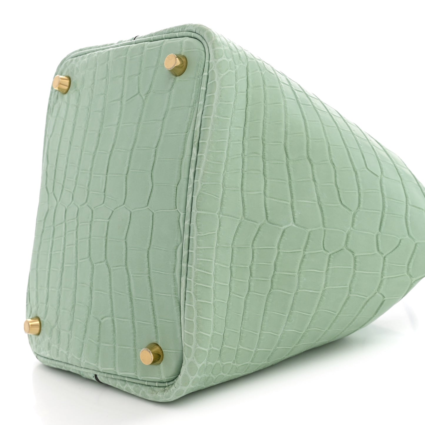 Matte Alligator Picotin Lock 18 Vert D Eau Vert D'Eau