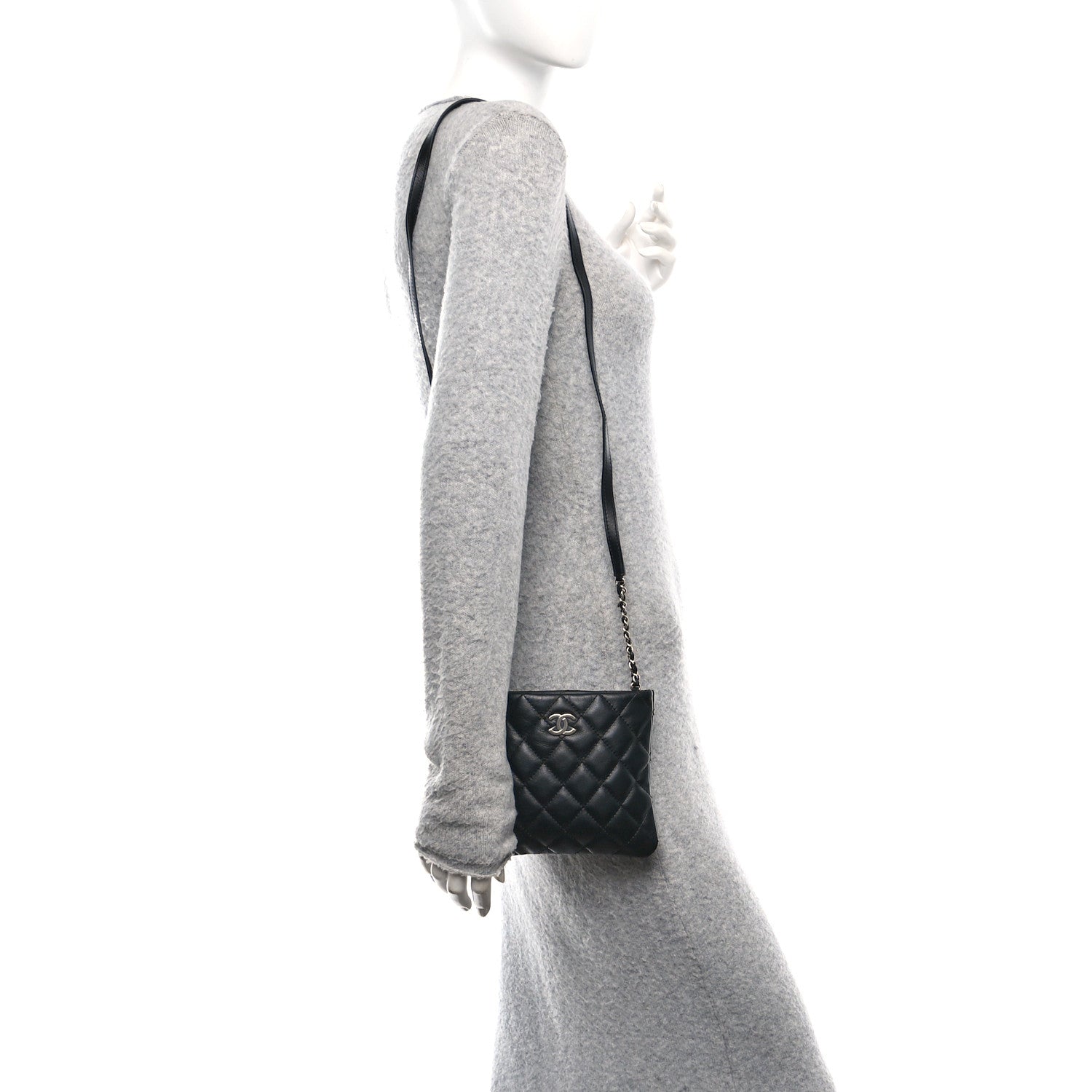 Chanel Lambskin Quilted Crossbody Bag Black 2 of 12