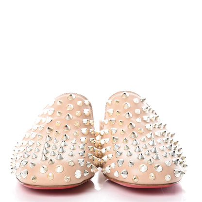 Christian Louboutin Shiny Nappa Spikes Mulaconka 35 Mules 36 Nude 2 of 8