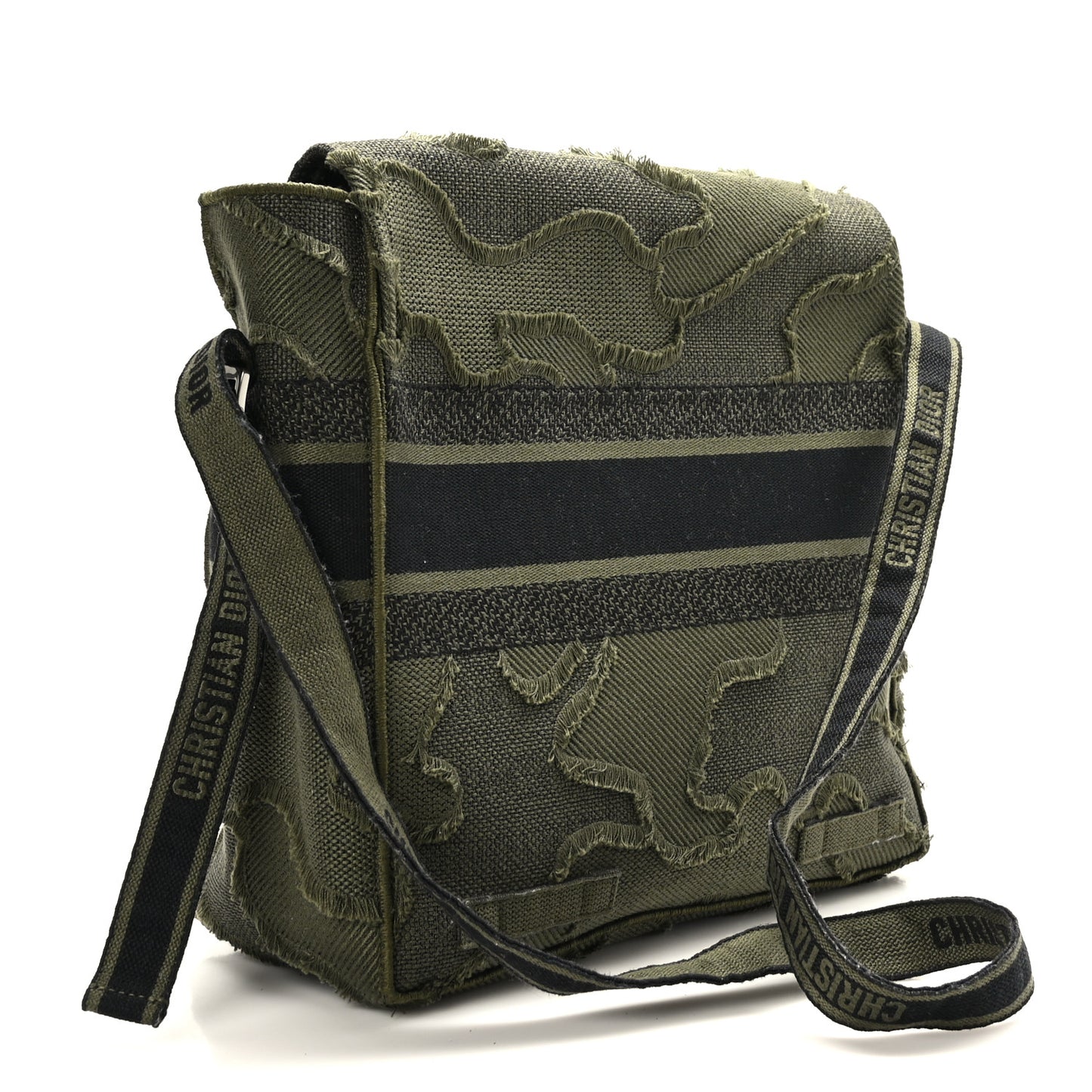 Canvas Embroidered Camouflage Diorcamp Messenger Green