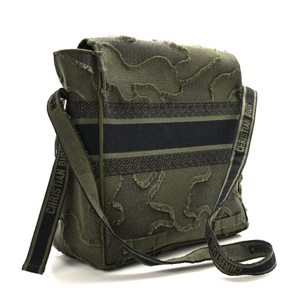 Christian Dior Canvas Embroidered Camouflage Diorcamp Messenger Green 3 of 10