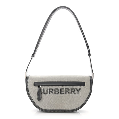 Burberry Canvas Horseferry Print Small Olympia Shoulder Bag Black 1 of 13