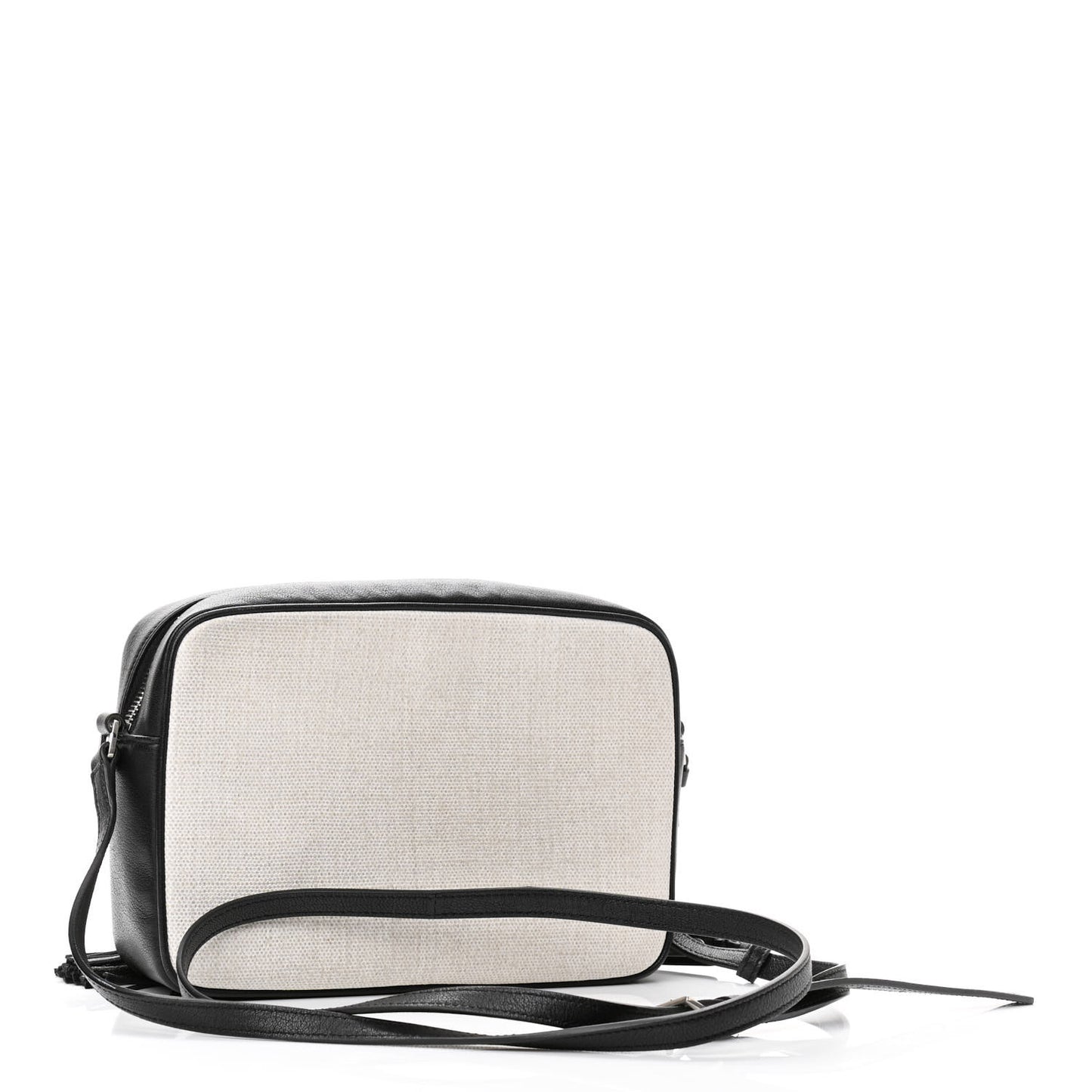 Linen Canvas Monogram Lou Camera Bag Black