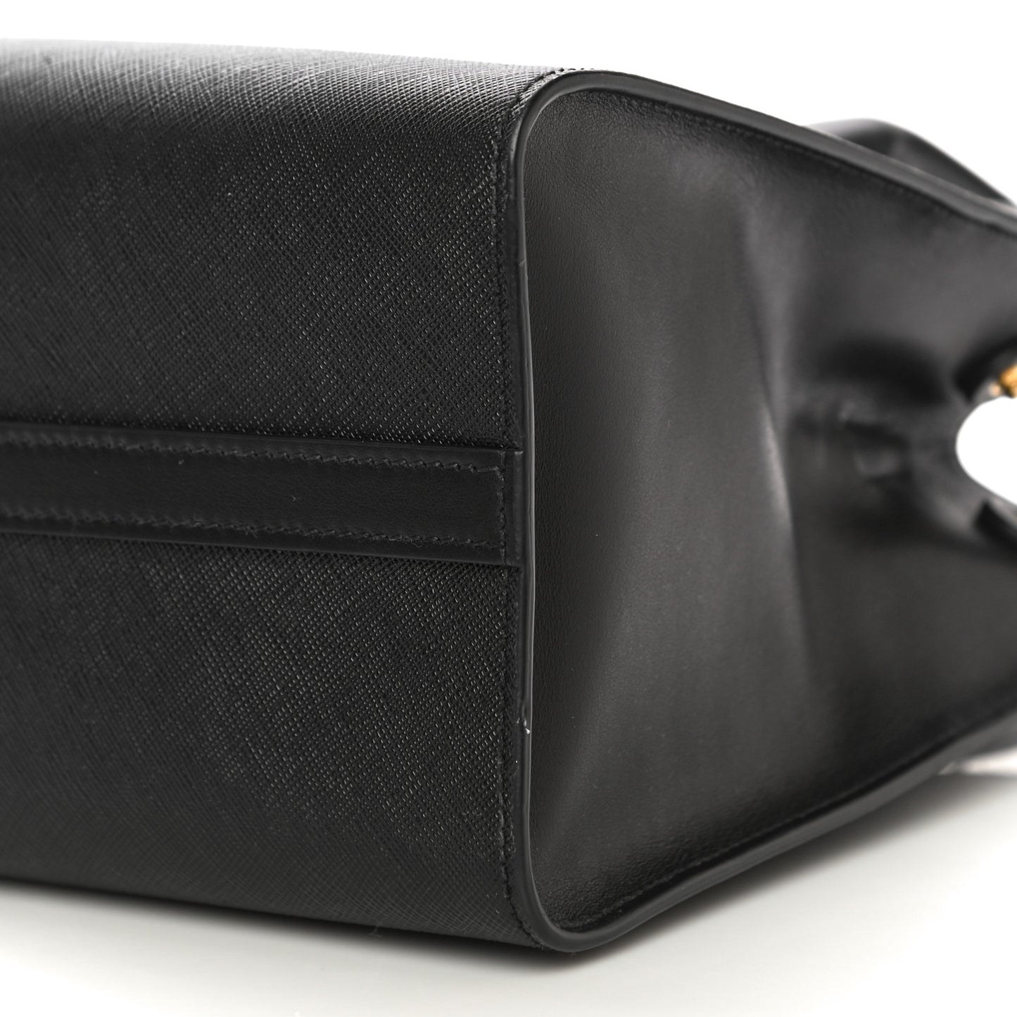 Saffiano City Calfskin Small Paradigme Bag Black