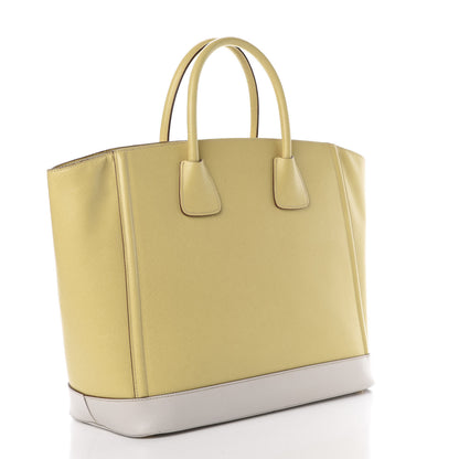 Prada Saffiano Bi-Color Tote Ananas Talco 3 of 16