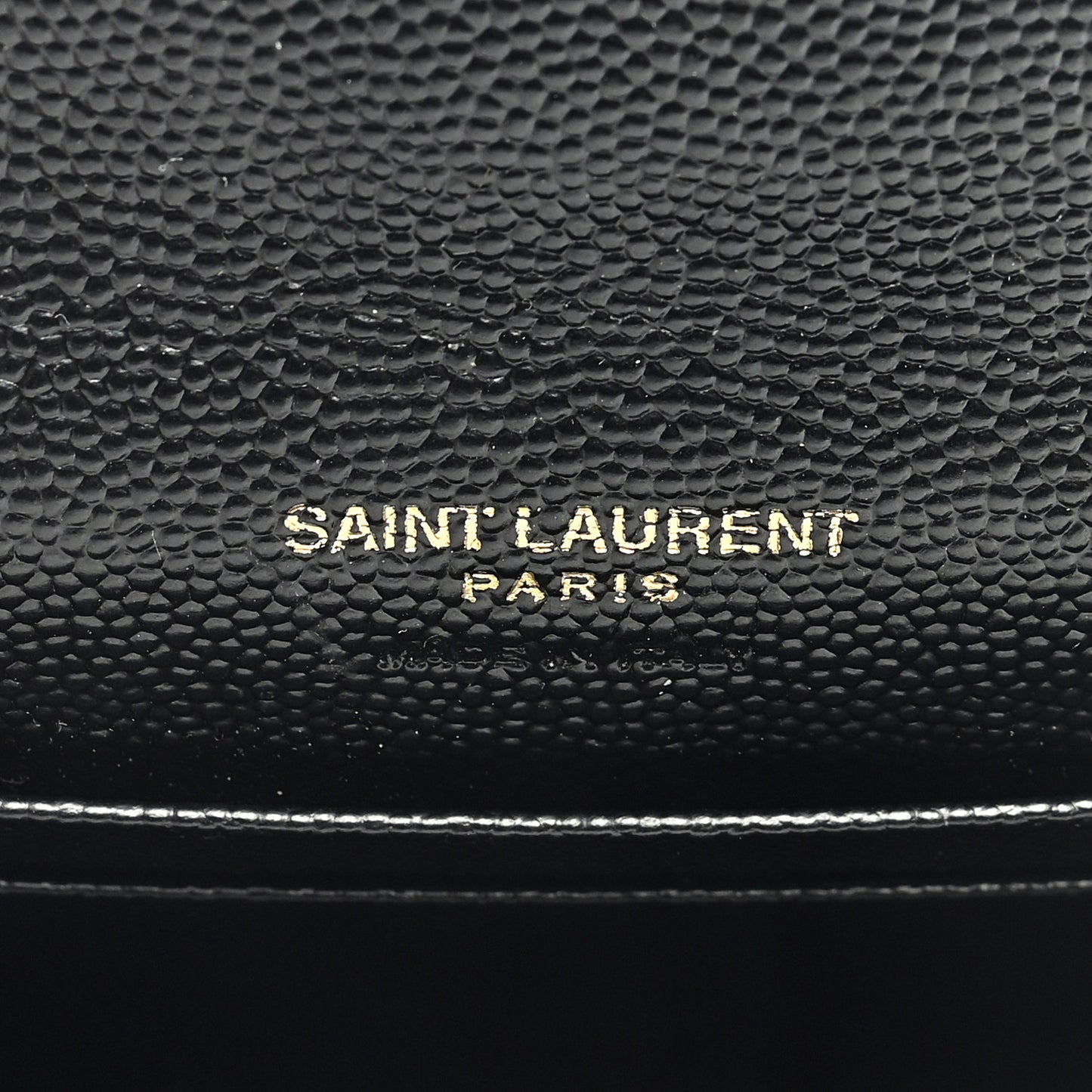 Grain De Poudre Matelasse Chevron Small Monogram Envelope Wallet Black