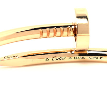 Cartier 18K Yellow Gold Juste Un Clou Bracelet 16 4 of 5