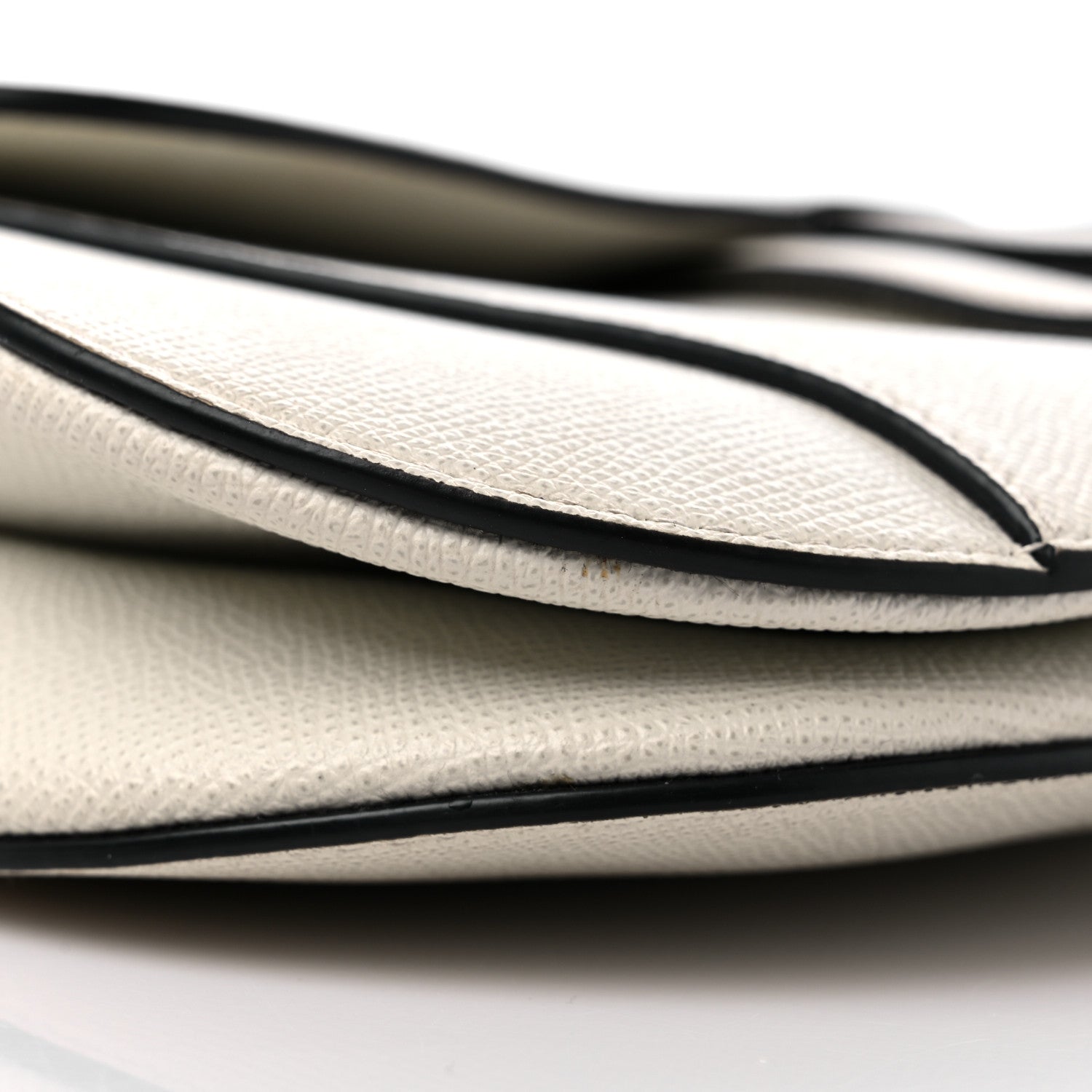 Christian Dior Grained Calfskin Saddle Bag White 8 of 14