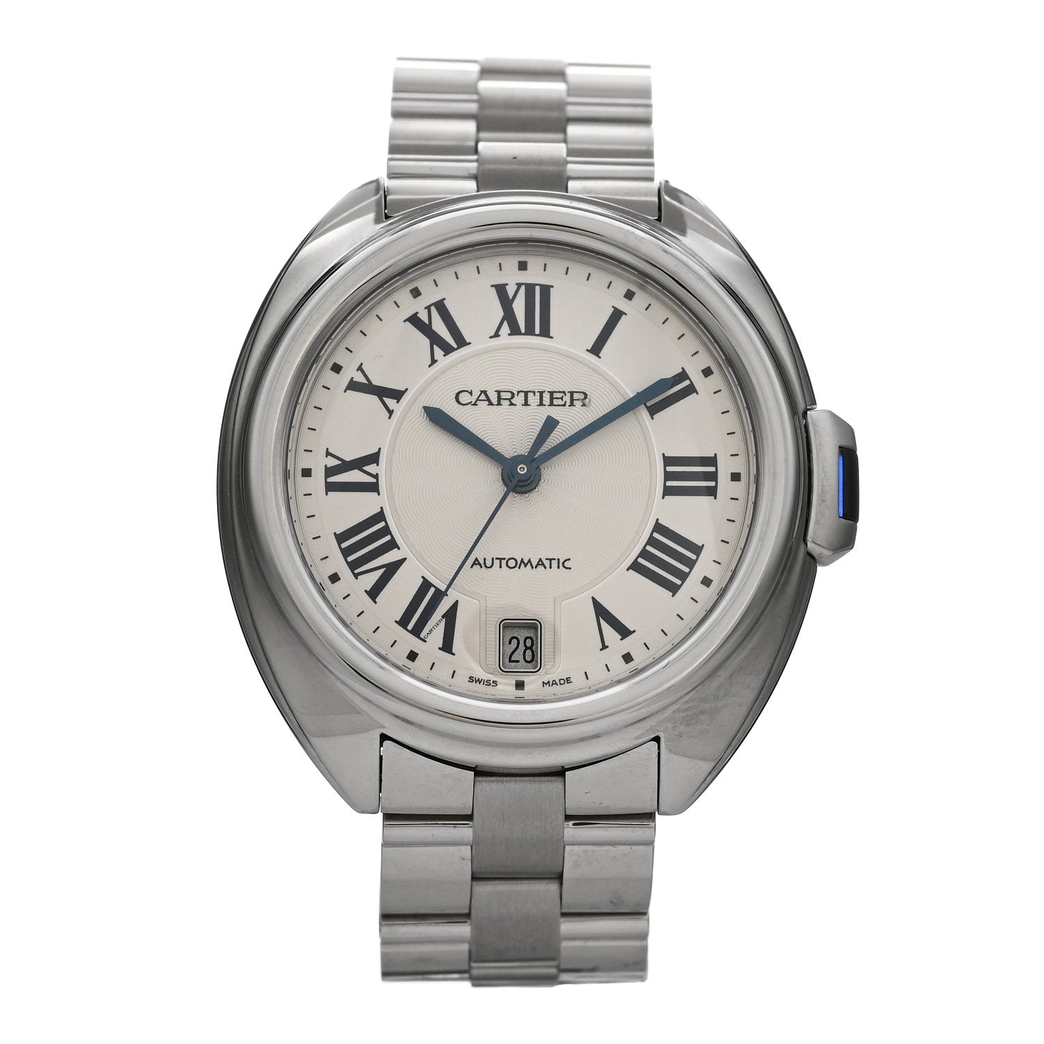 Cartier Stainless Steel 35mm Cle De Cartier Automatic Watch 1 of 5