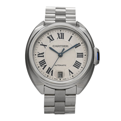 Cartier Stainless Steel 35mm Cle De Cartier Automatic Watch 1 of 5