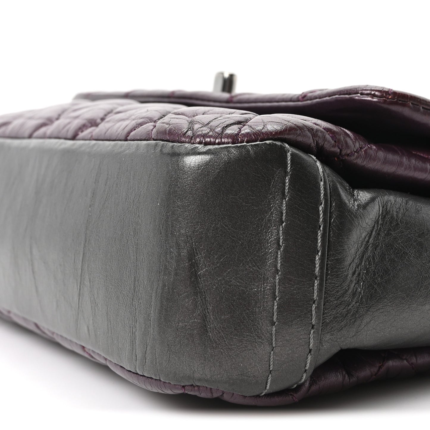 Calfskin Mineral Nights Mini Flap Dark Purple