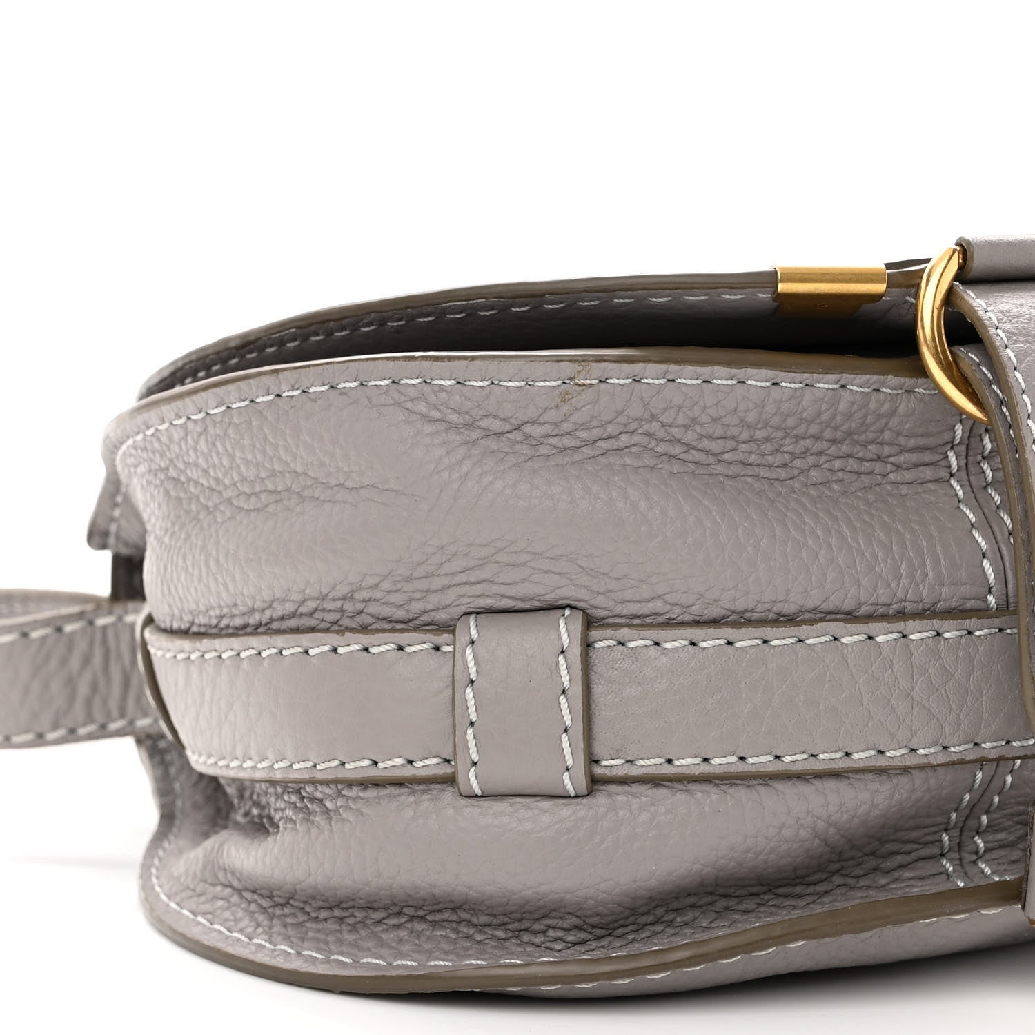 Chloe Calfskin Mini Marcie Round Crossbody Bag Cashmere Grey 7 of 8
