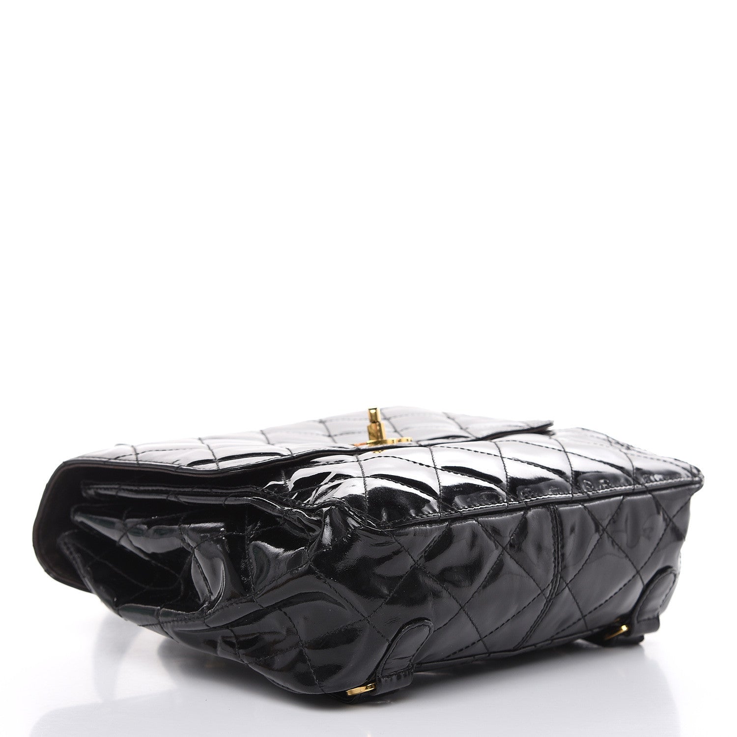 Chanel Patent Quilted Backpack Black 5 of 17