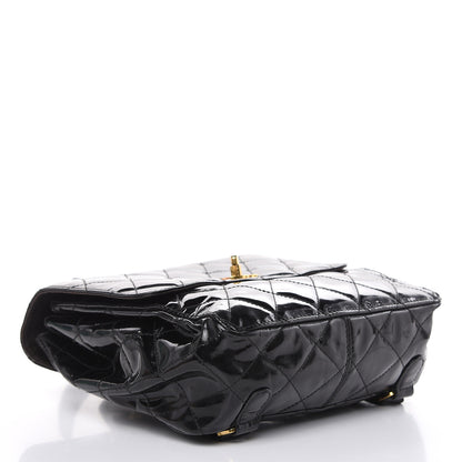 Chanel Patent Quilted Backpack Black 5 of 17
