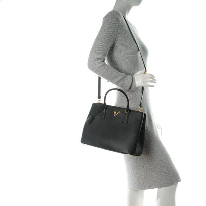 Prada Saffiano Lux Large Galleria Double Zip Tote Black 2 of 7