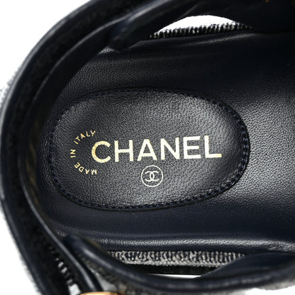 Chanel Velvet Velcro Dad Sandals 36.5 Grey 7 of 9