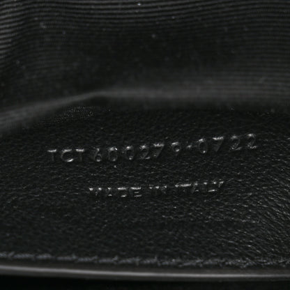 Saint Laurent Sheepskin Matelasse Chevron Monogram Medium College Bag Black 8 of 12