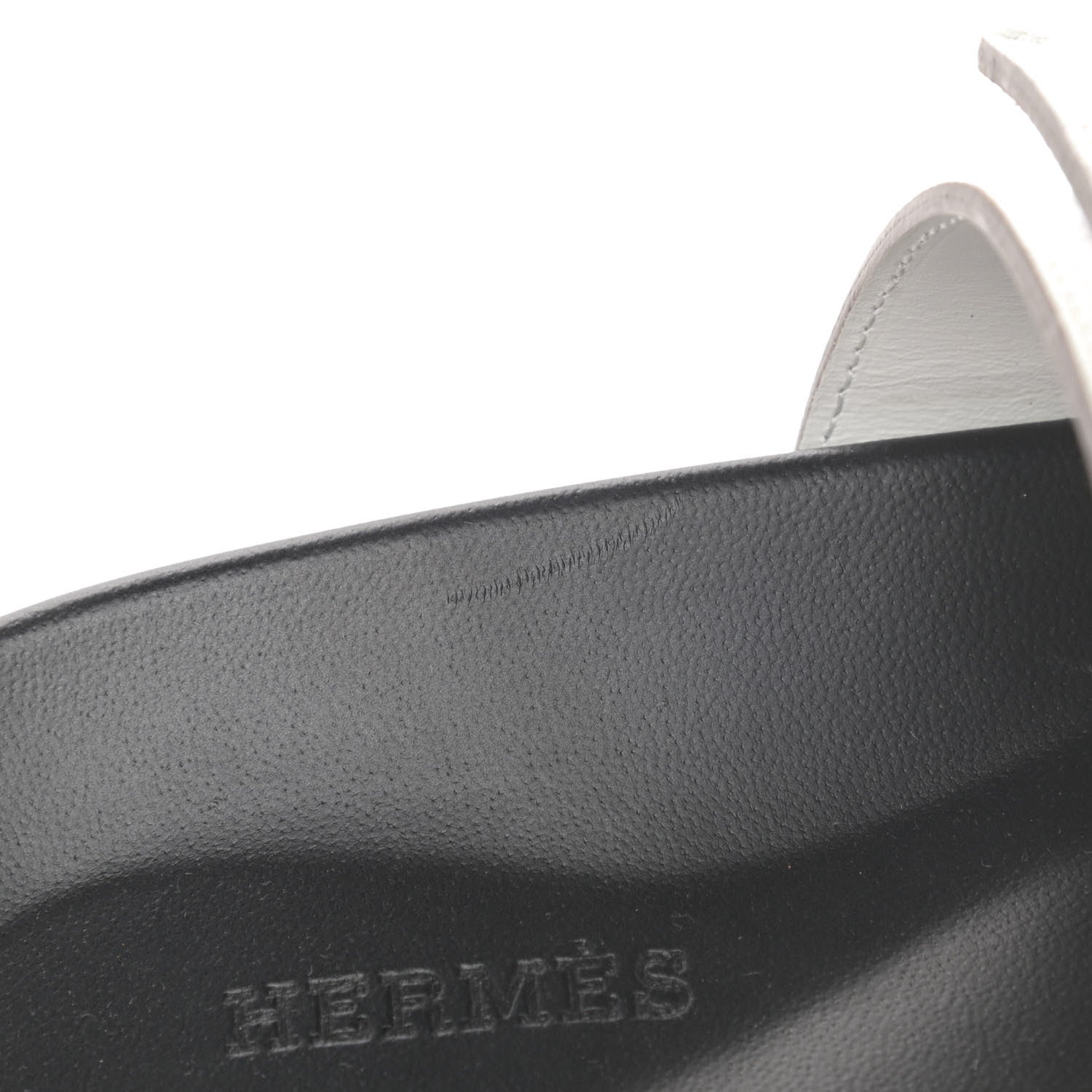 Hermes Epsom Mens Chypre Sandals 42 White 9 of 13