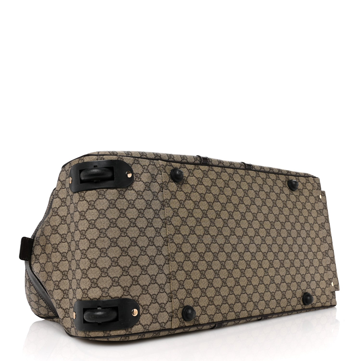 Gucci GG Plus Monogram Large Carry On Duffle Trolley Brown 3 of 9