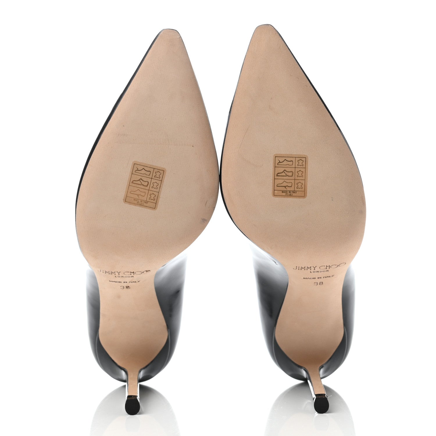 Jimmy Choo Patent Pointy Toe Romy 100 Pumps 38 Black 5 of 7