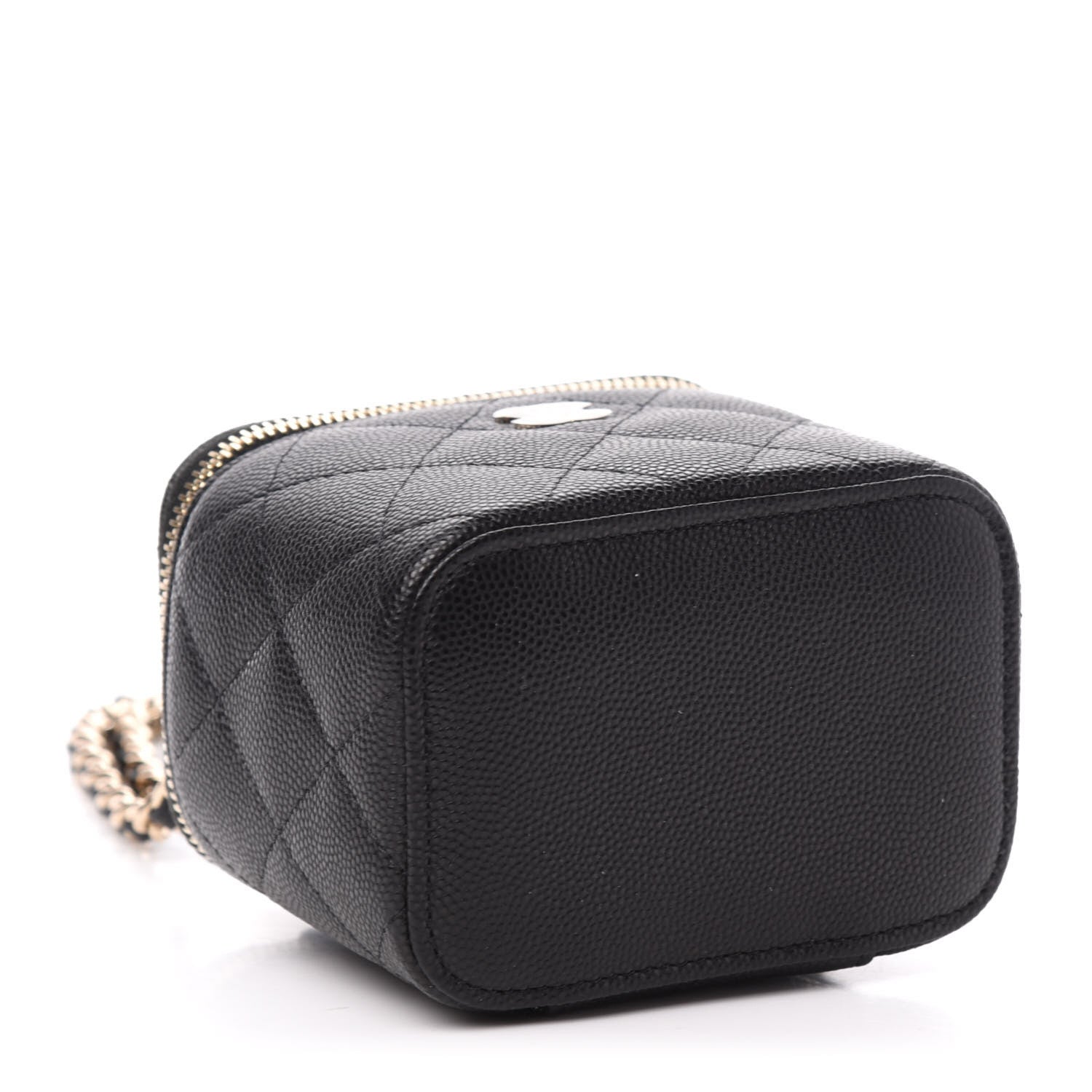 Chanel Caviar Quilted Mini Vanity Case With Chain Black 4 of 11