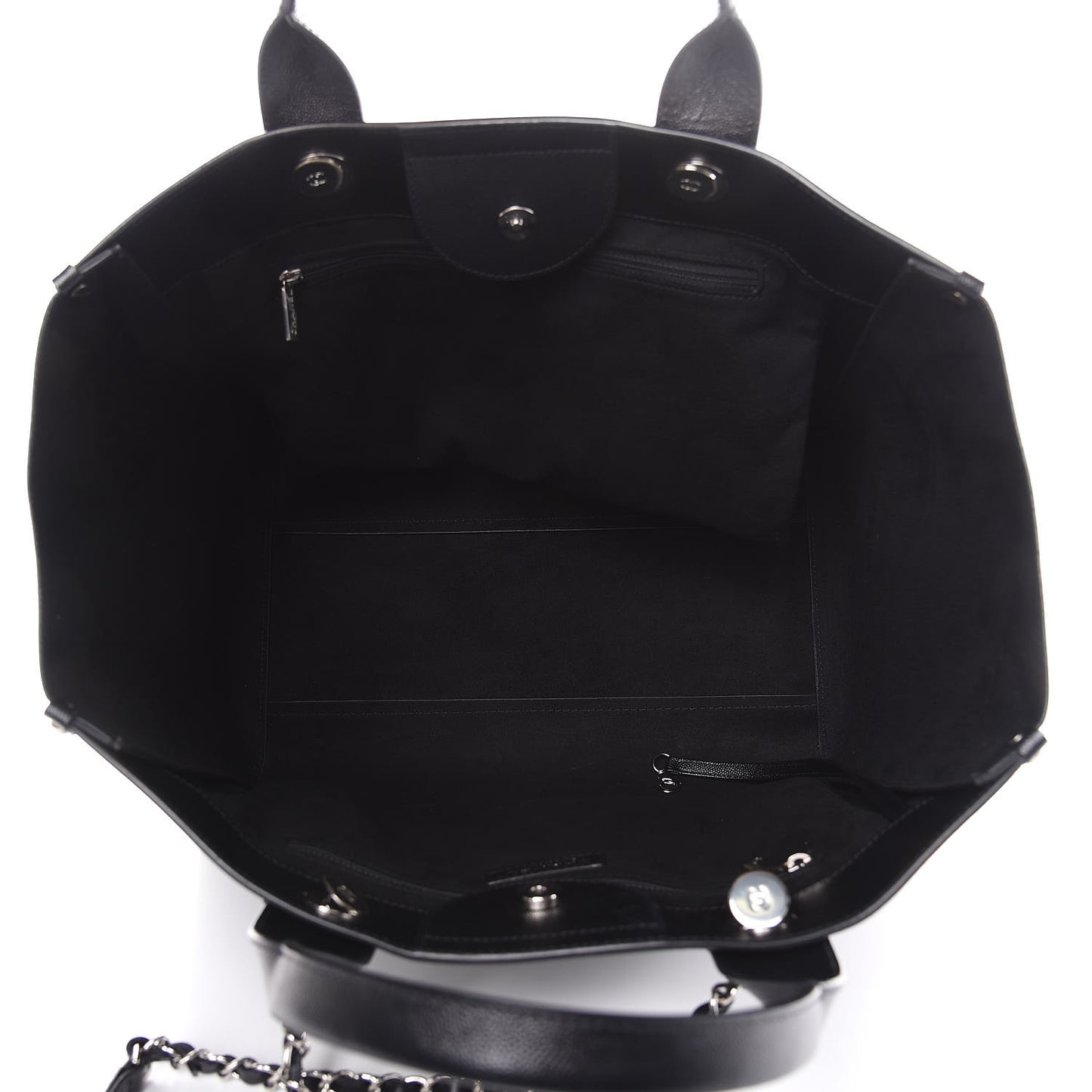 Caviar Large Studded Deauville Tote Black