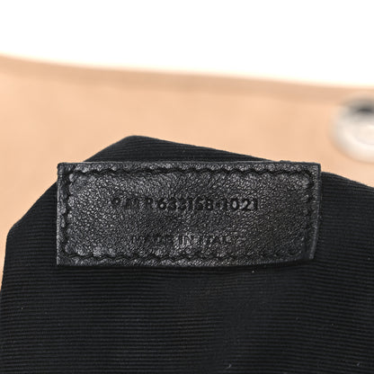 Saint Laurent Crinkled Calfskin Matelasse Monogram Medium Niki Chain Satchel Natural Tan 7 of 11