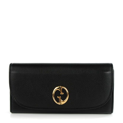 Gucci Calfskin 1973 Continental Clutch Wallet Black 1 of 6