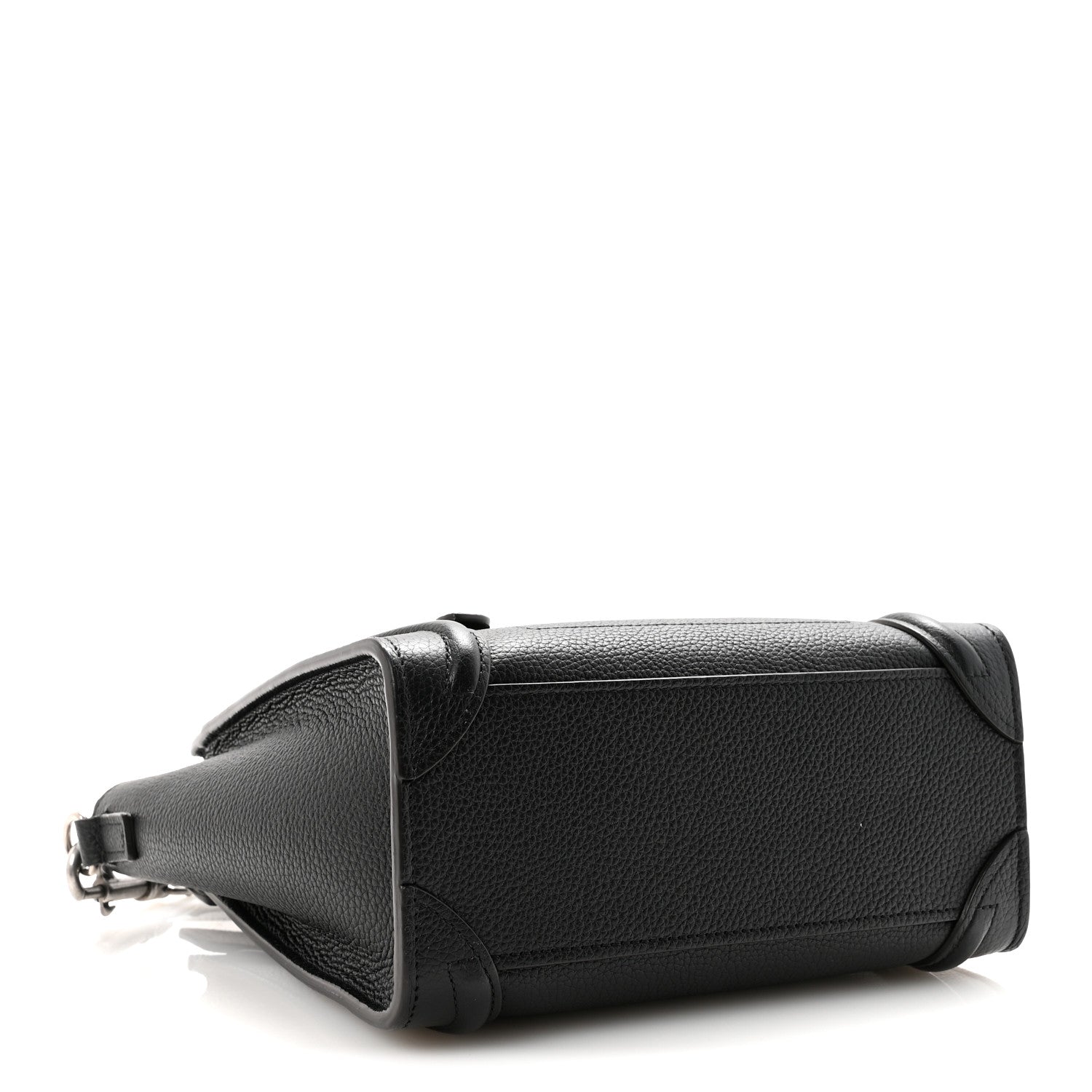 Celine Drummed Calfskin Nano Luggage Black 4 of 10