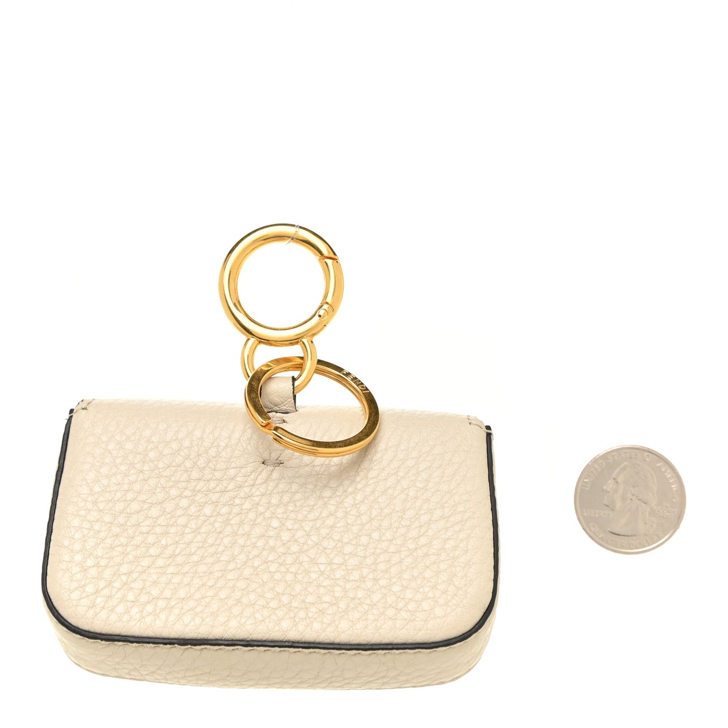Cuoio Romano Micro Baguette Charm Latte