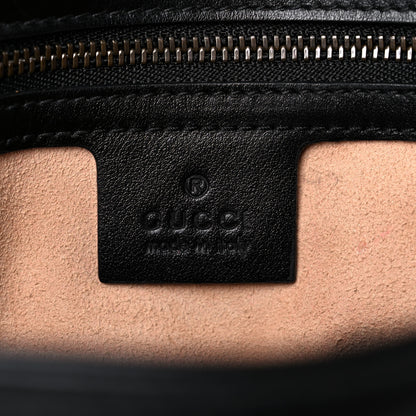 Gucci Calfskin Matelasse Medium GG Marmont Shoulder Bag Black 6 of 21
