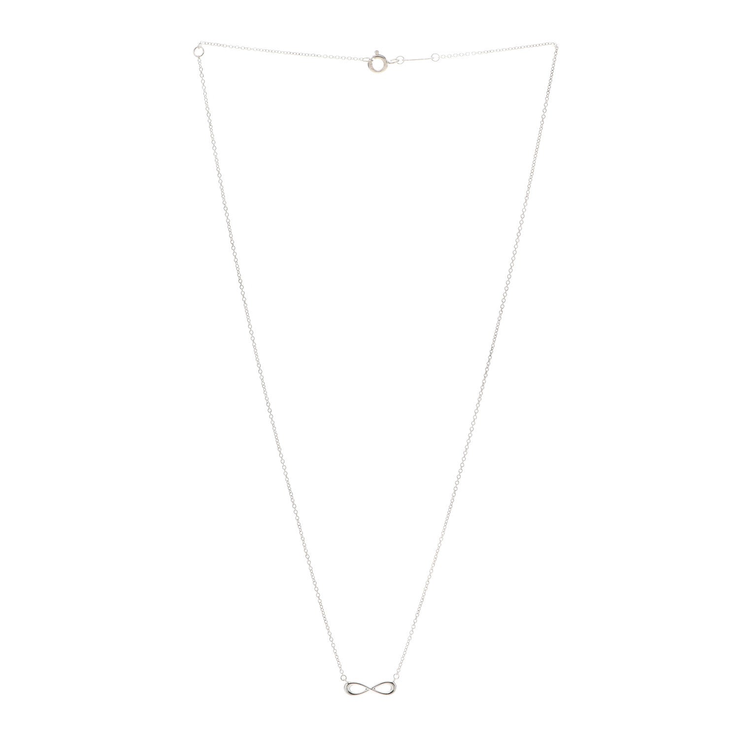 Tiffany Sterling Silver Mini Infinity Pendant Necklace 3 of 5