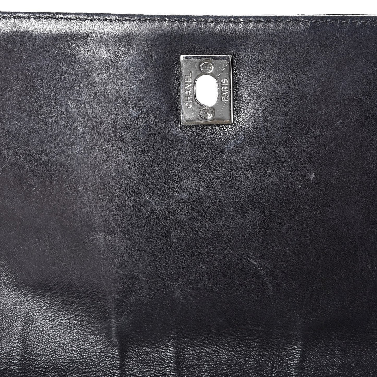 Vinyl Quilted In the Business Flap Bag Black