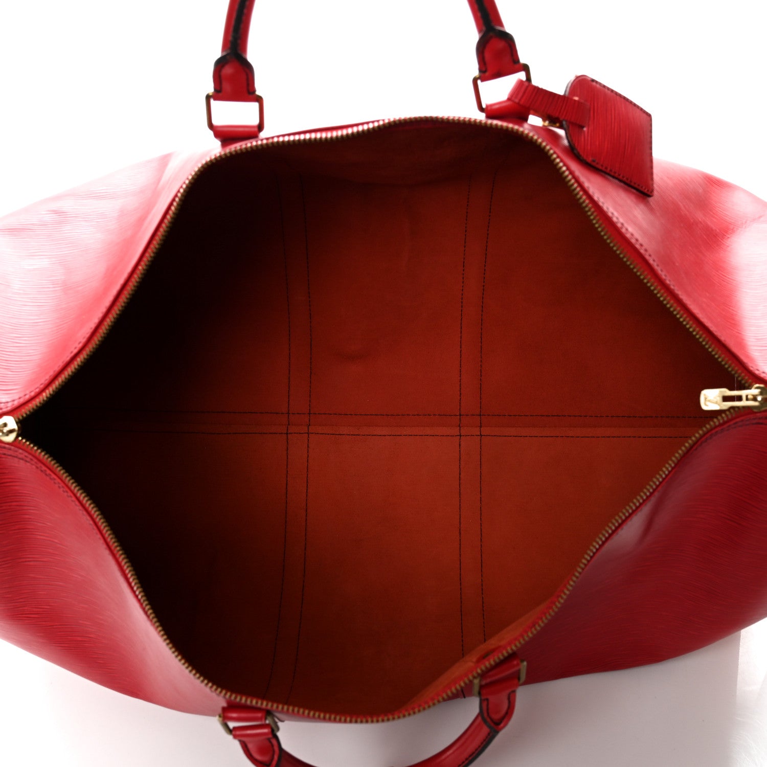 Louis Vuitton Epi Keepall 60 Castillan Red 4 of 13