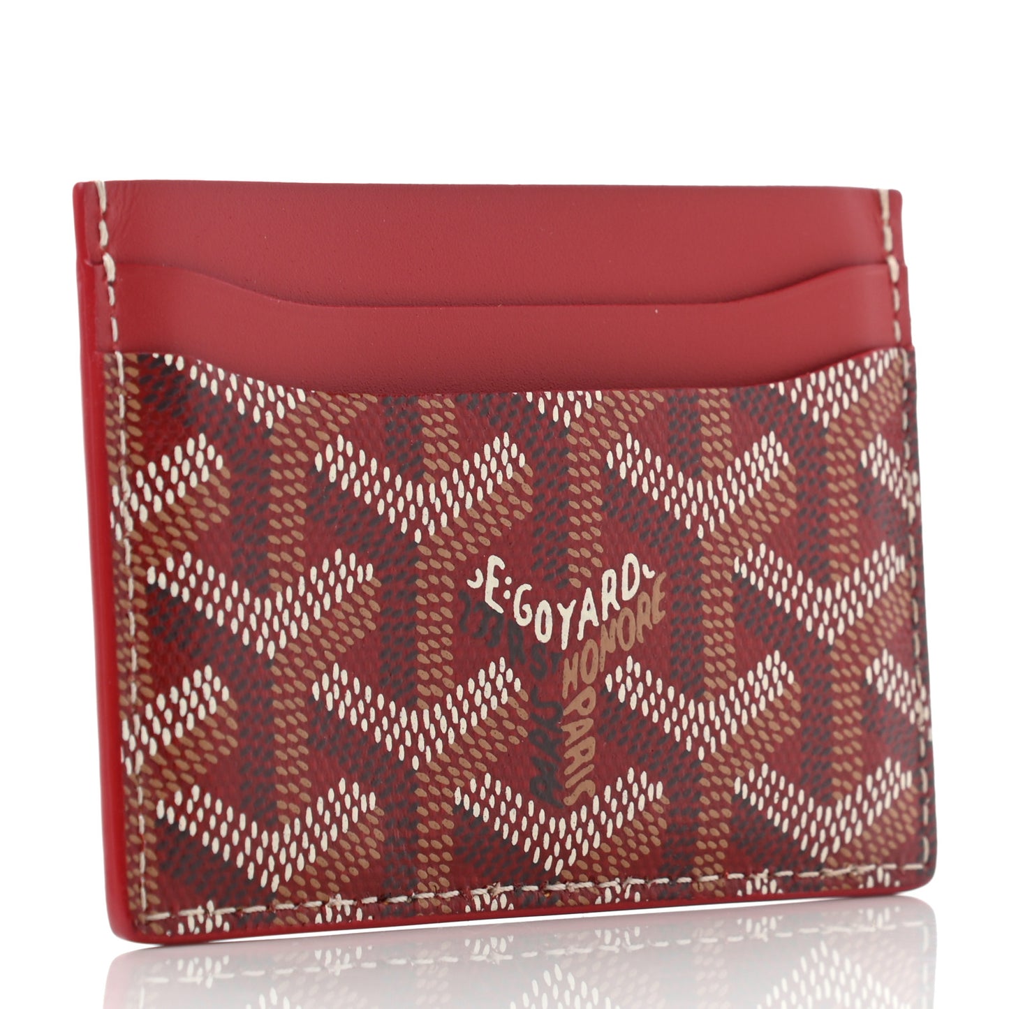 Goyardine Saint Sulpice Card Holder Red