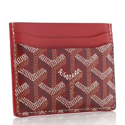 Goyard Goyardine Saint Sulpice Card Holder Red 3 of 7